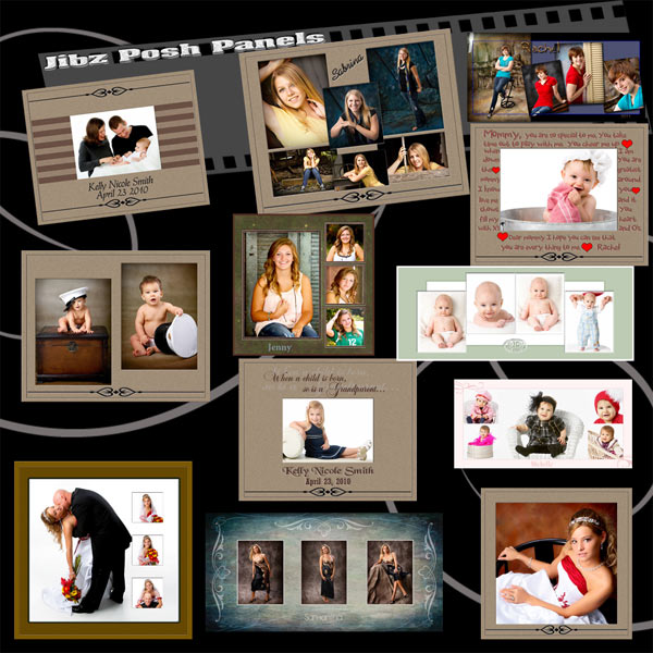 Posh panel wedding and family collage