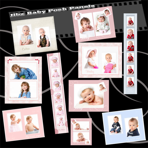 Jibz easy load baby planners Photopshop template set