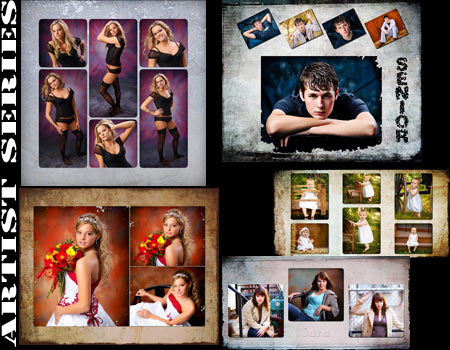 Photoshop templates for senior and wedding photographers