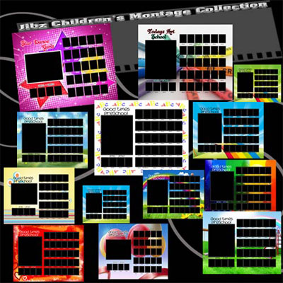 School, dance group composite templates